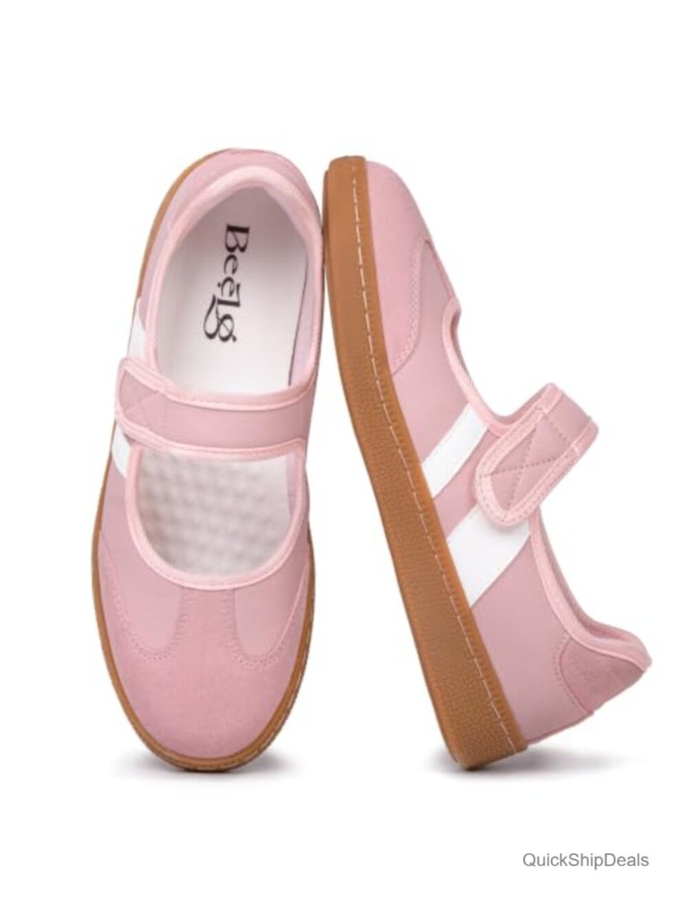 Mary Jane Ballet Sneakers Women Comfortable Faux Leather Walking Flats